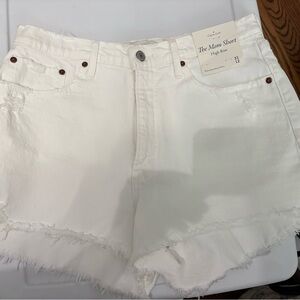 Abercrombie & Fitch curve love High Rise White mom Shorts